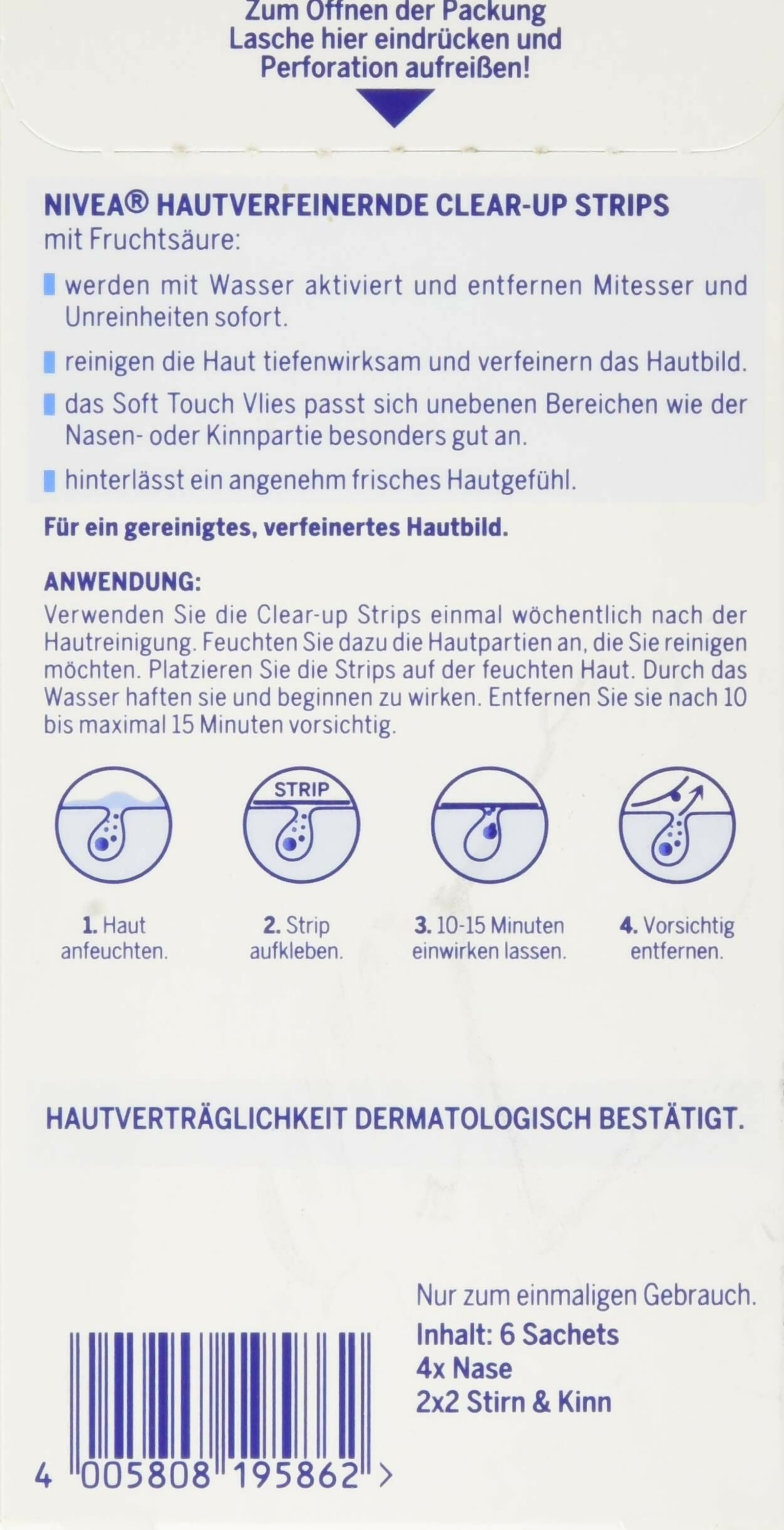 Nivea Visage Hautverfeinerndes Clear Up Strips - Distacart