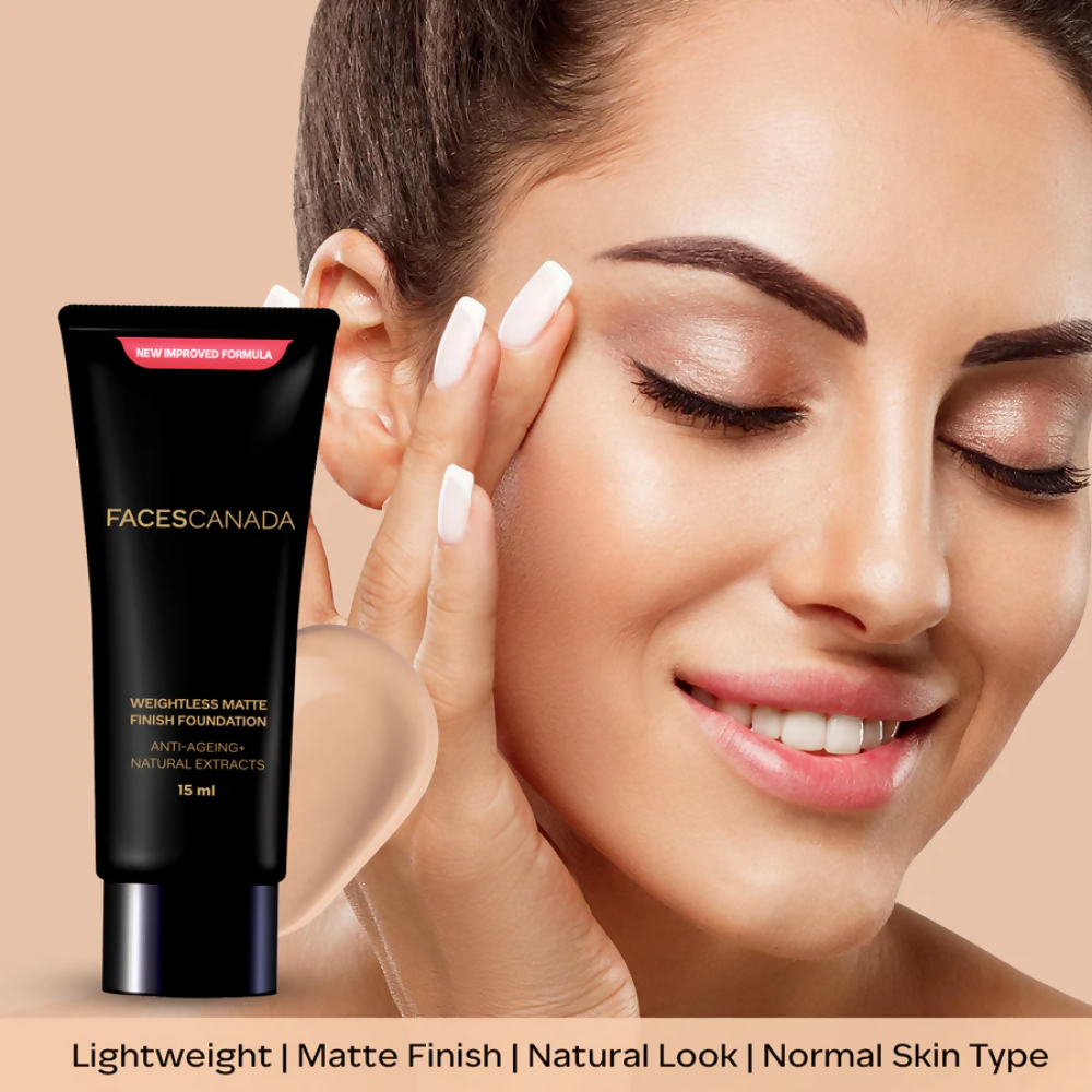Faces Canada Weightless Matte Finish Foundation - Medium Natural 022 - Distacart