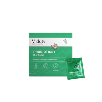 Miduty Probiotics+ Kids - Pre, Pro & Postbiotic, 6B CFU, Sunfiber, Butyrate – Gut & Immune Support - Distacart