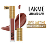 Thumbnail for Lakme Ultimate Glam Matte Liquid Lipstick - Nude Latte
