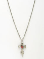 Thumbnail for NVR Men's Silver-Plated Stainless Steel Pendant with Chain - Distacart