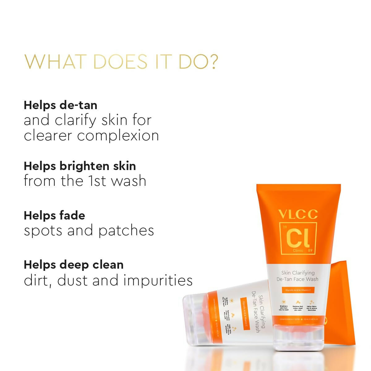VLCC Clinic Skin Clarifying De-Tan Face Wash - Distacart
