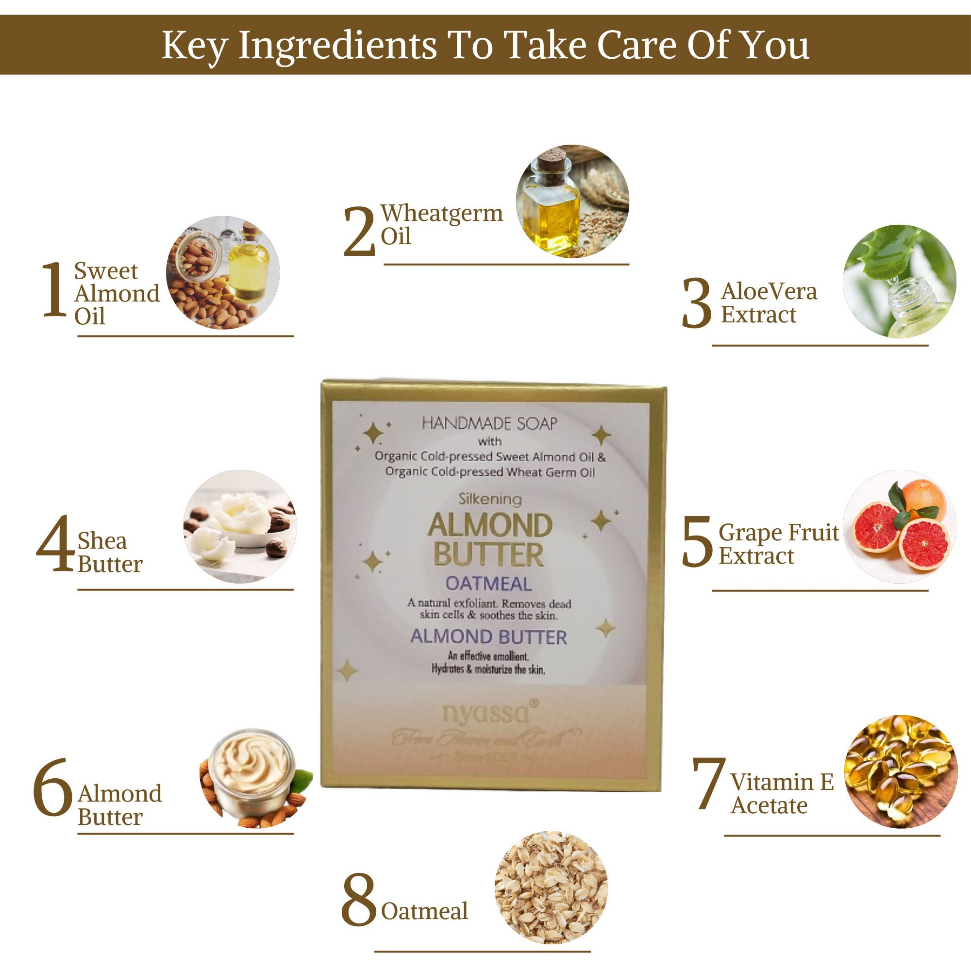 Nyassa Silkening Almond Butter Luxurious Handmade Soap - Dista