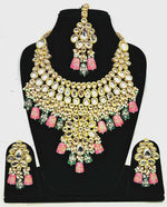 Thumbnail for Joban Fashion Hand Made High Quality Gold Plated Base Metal Alloy Kundan Stone Studded Kundan Jewellery Set - Distacart