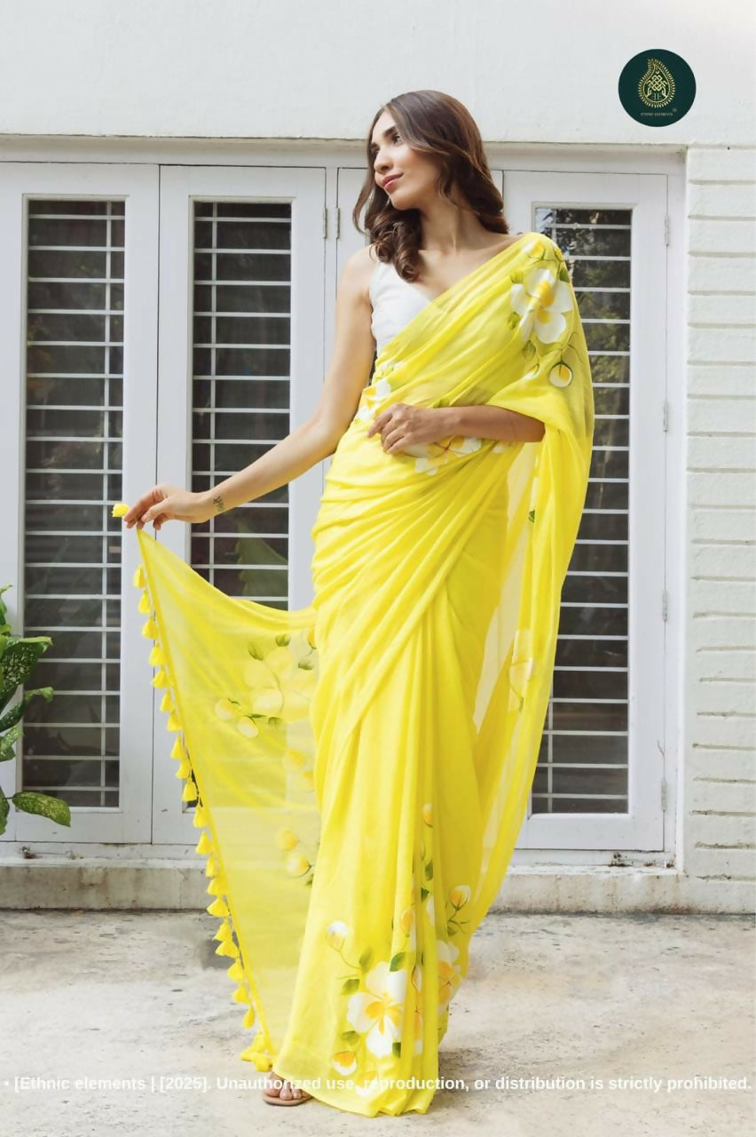 ECDCMULCOTTNHANDPRINTYellow