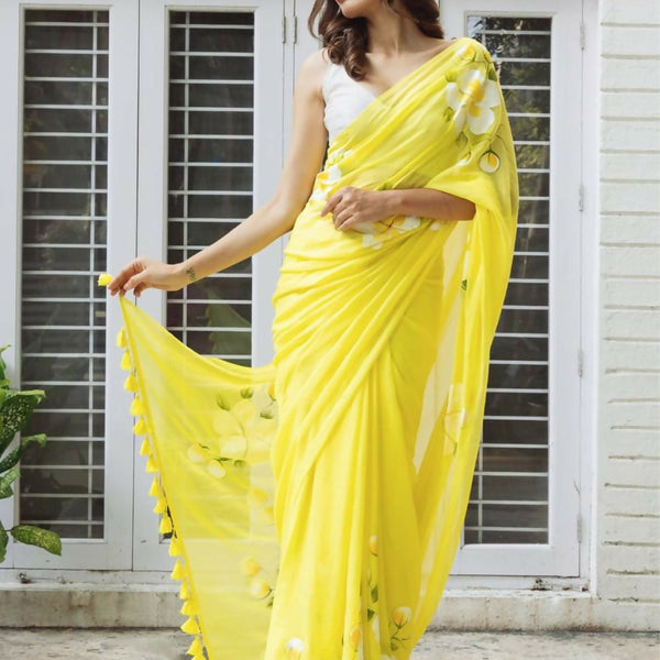 ECDCMULCOTTNHANDPRINTYellow