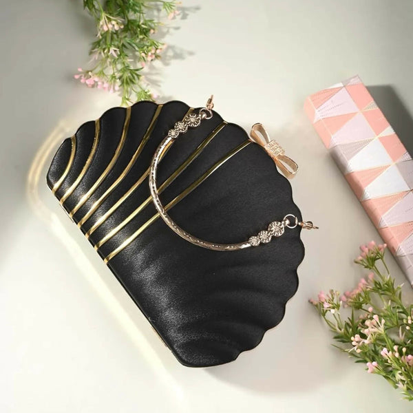 Joban Fashion Women'S Handcrafted Beautiful Bling Box Clutch Bag - Black