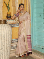 Thumbnail for Astita Wine Linen Saree