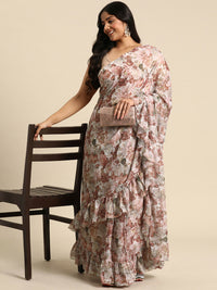 Thumbnail for Ahalyaa Women's Traditional wear Saree - Pink - Distacart