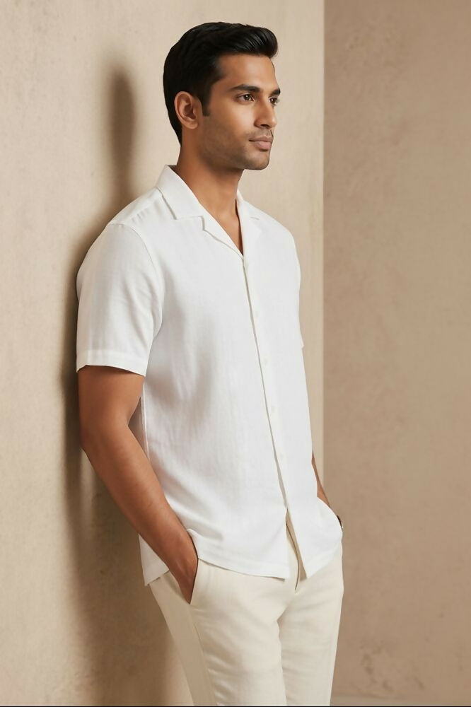 Terra — White Linen Shirt by Hilo Design - Dista