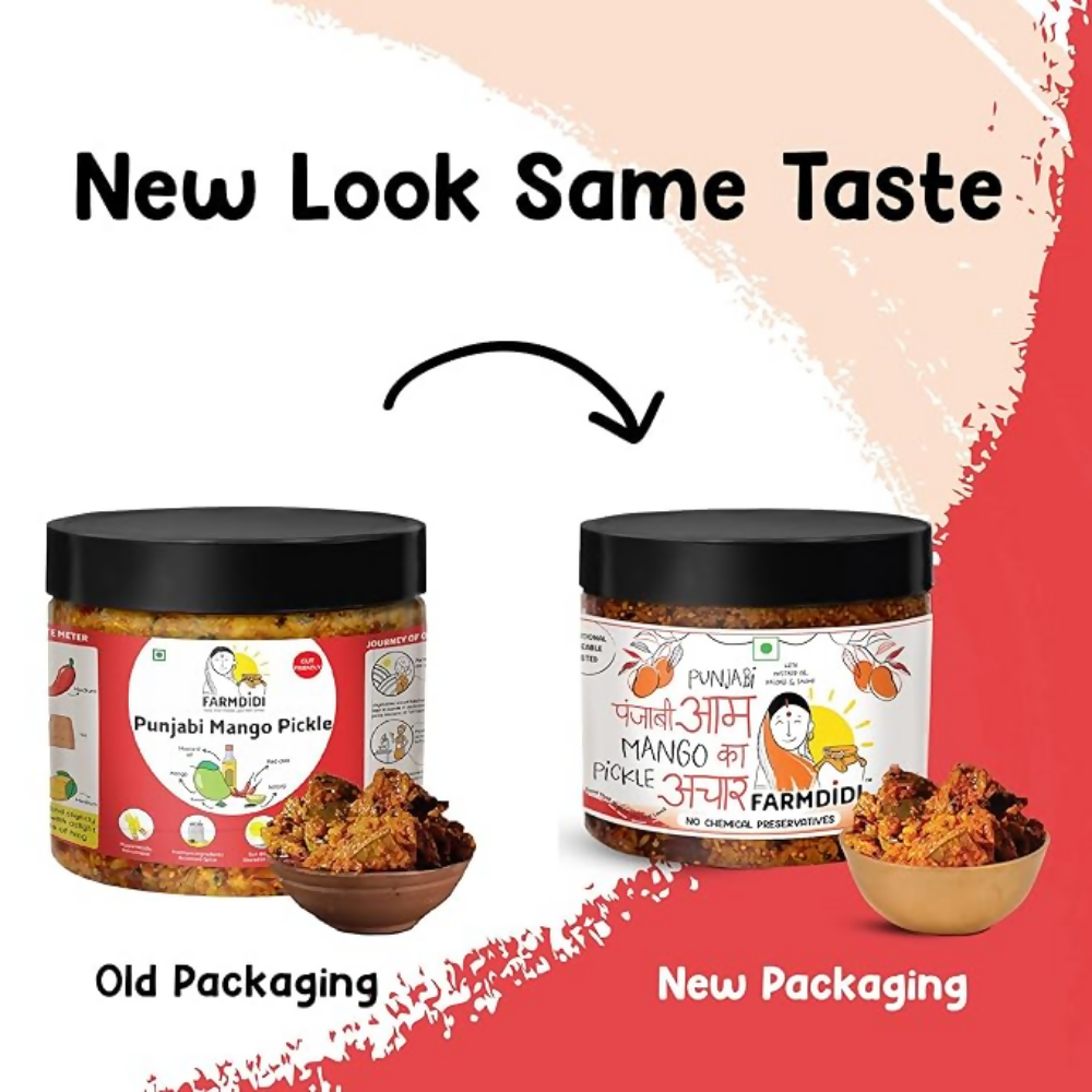 FarmDidi Punjabi Mango Pickle - Tangy & Salty - Distacart