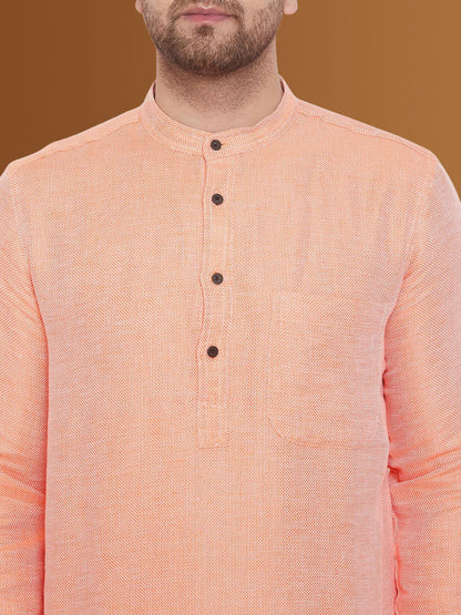 Even Apparels Men's Pure Cotton Orange Kurta - Distacart