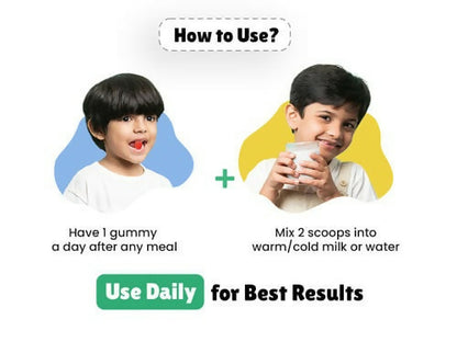 Little Joys Nutrimix Nutrition Powder Vanilla 2 - 6 years + Brain Gummies Combo - Distacart