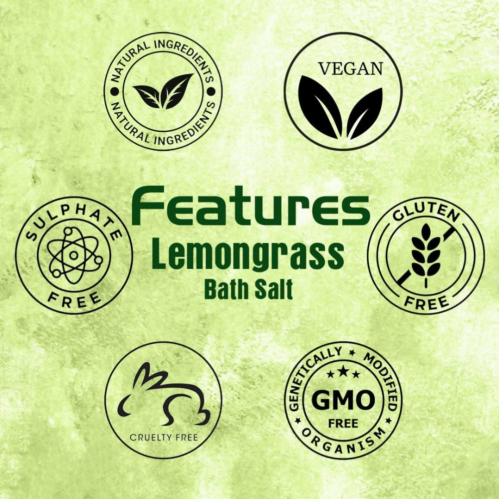 VedicAyurveda Lemongrass Bath Salt - Dista