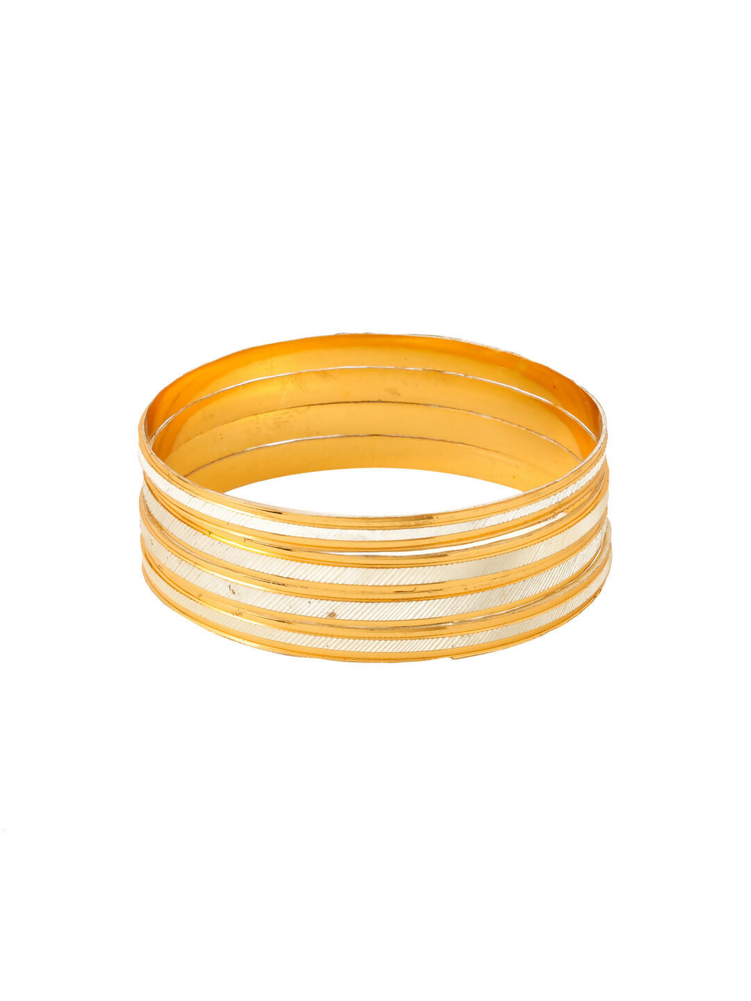 NVR Women's Set of 4 Gold-Plated Traditional Bangles - Distacart