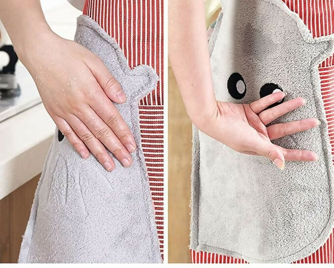 Yanci Waterproof Kitchen Apron With Pockets-Red - Dista