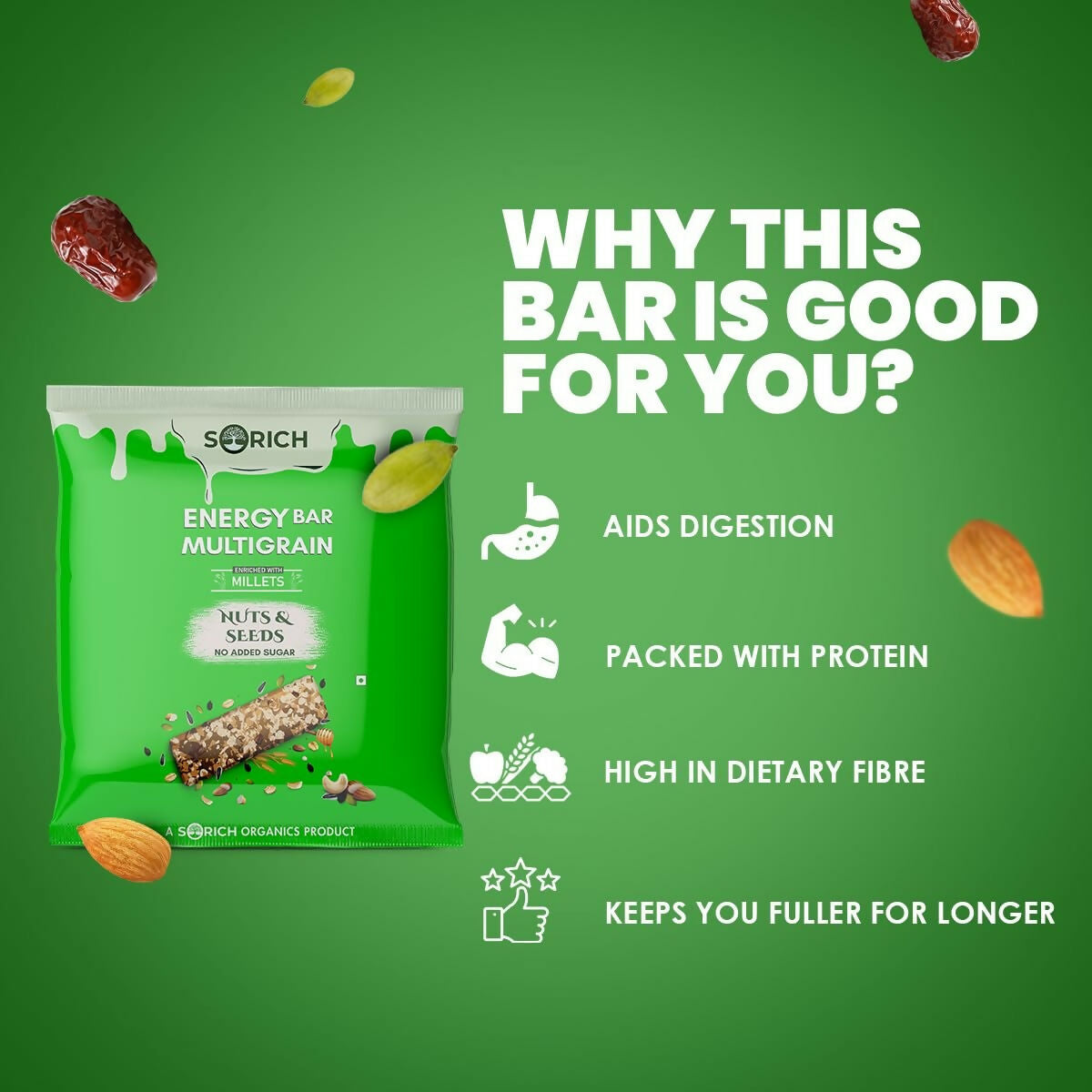 Sorich Organics Multigrain Energy Mini Bars Nut & Seeds - Distacart