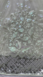 Thumbnail for Jyoti Fashion Women's Sea Green Bridal Net Fancy Sequins with Multi Thread Embroidered Wedding Lehenga Choli - Distacart