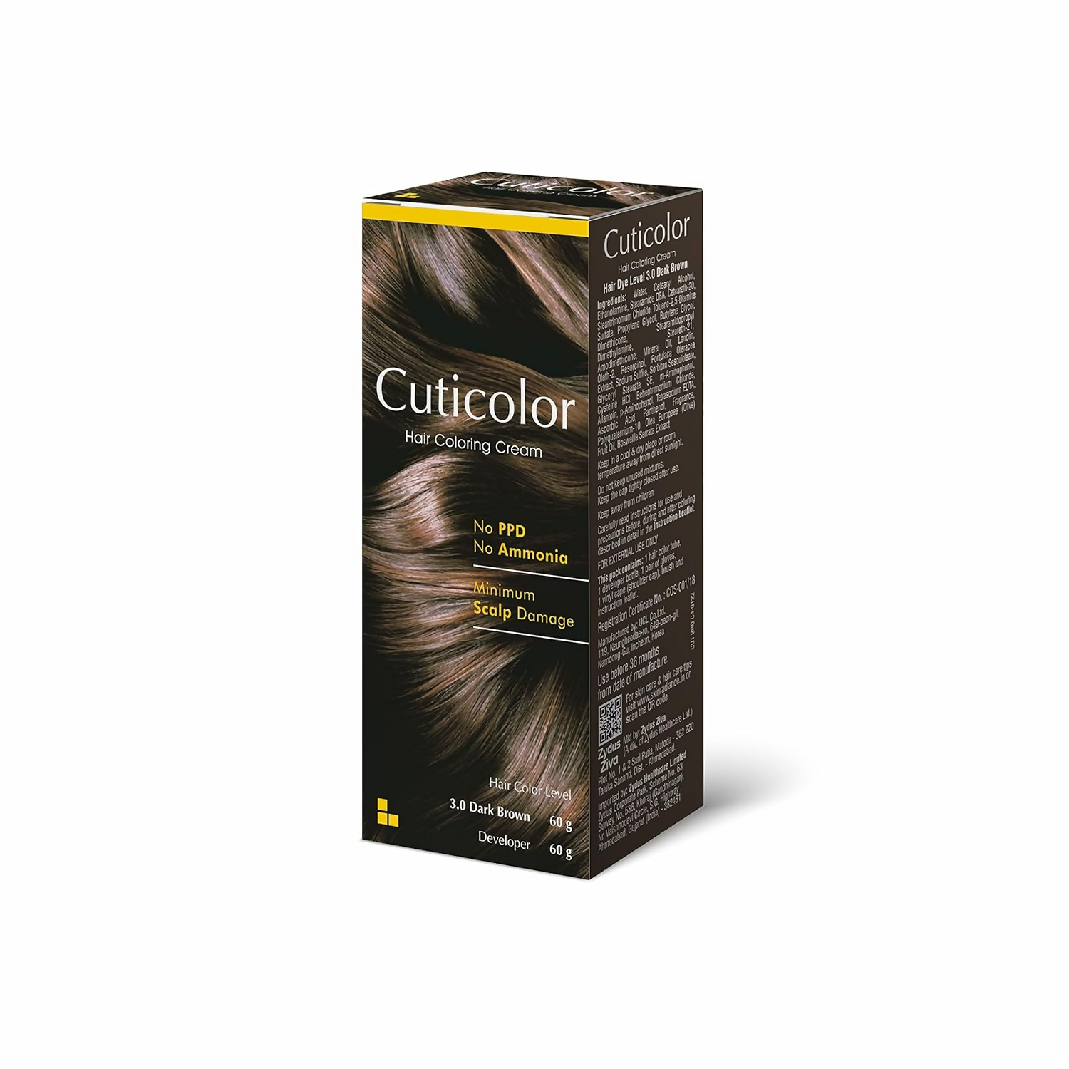 Cuticolor Hair Color Cream - Dark Brown - Distacart