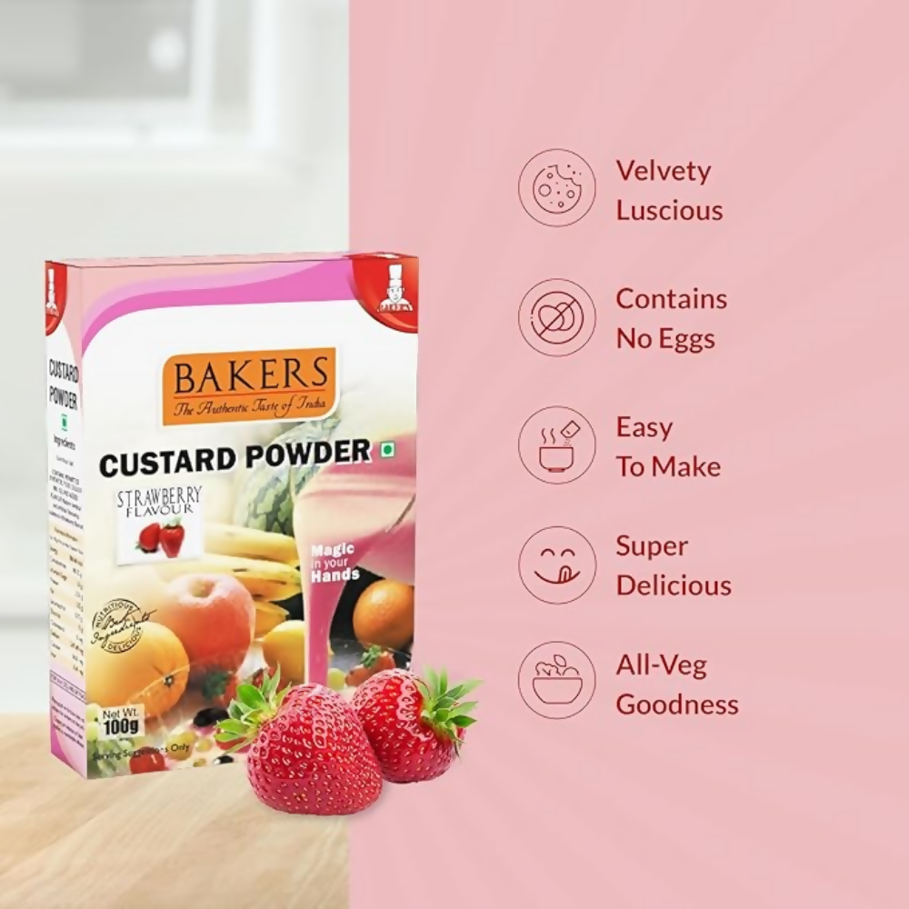 BAKERS Custard Powder - Strawberry - Dista