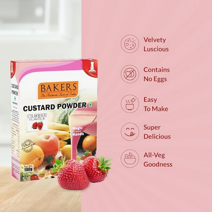BAKERS Custard Powder - Strawberry - Dista