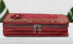 Thumbnail for Asmaani Satin 7 Pocket Maroon Bow Jewellery Kit