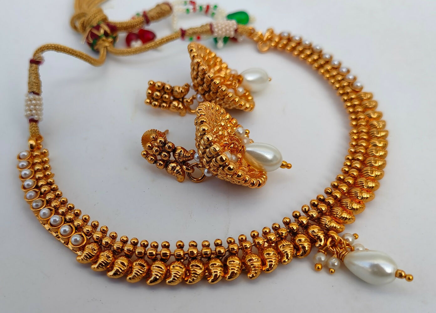 White Kemp Mango Necklace Set - Distacart