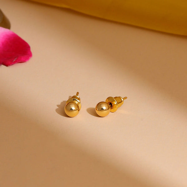 Ruby Raang Golden Round Studs