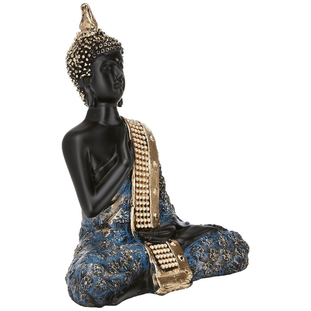 eCraftIndia Handcrafted Meditating Lord Buddha Polyresin Idol - Distacart