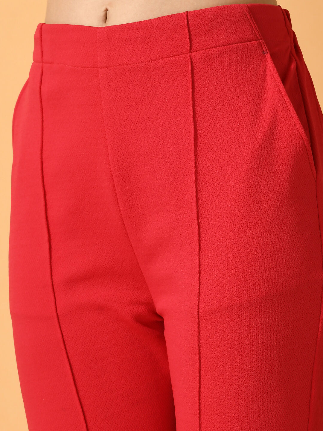 Myshka Women's Pink Flared Party Trouser - Distacart