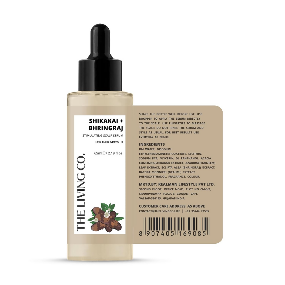 THE LIVING CO. Shikakai + Bhringraj Stimulating Scalp Serum - Dista