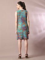 Thumbnail for Myshka Women's Multi Printed Cowl Neck Bodycon Party Dress - Distacart