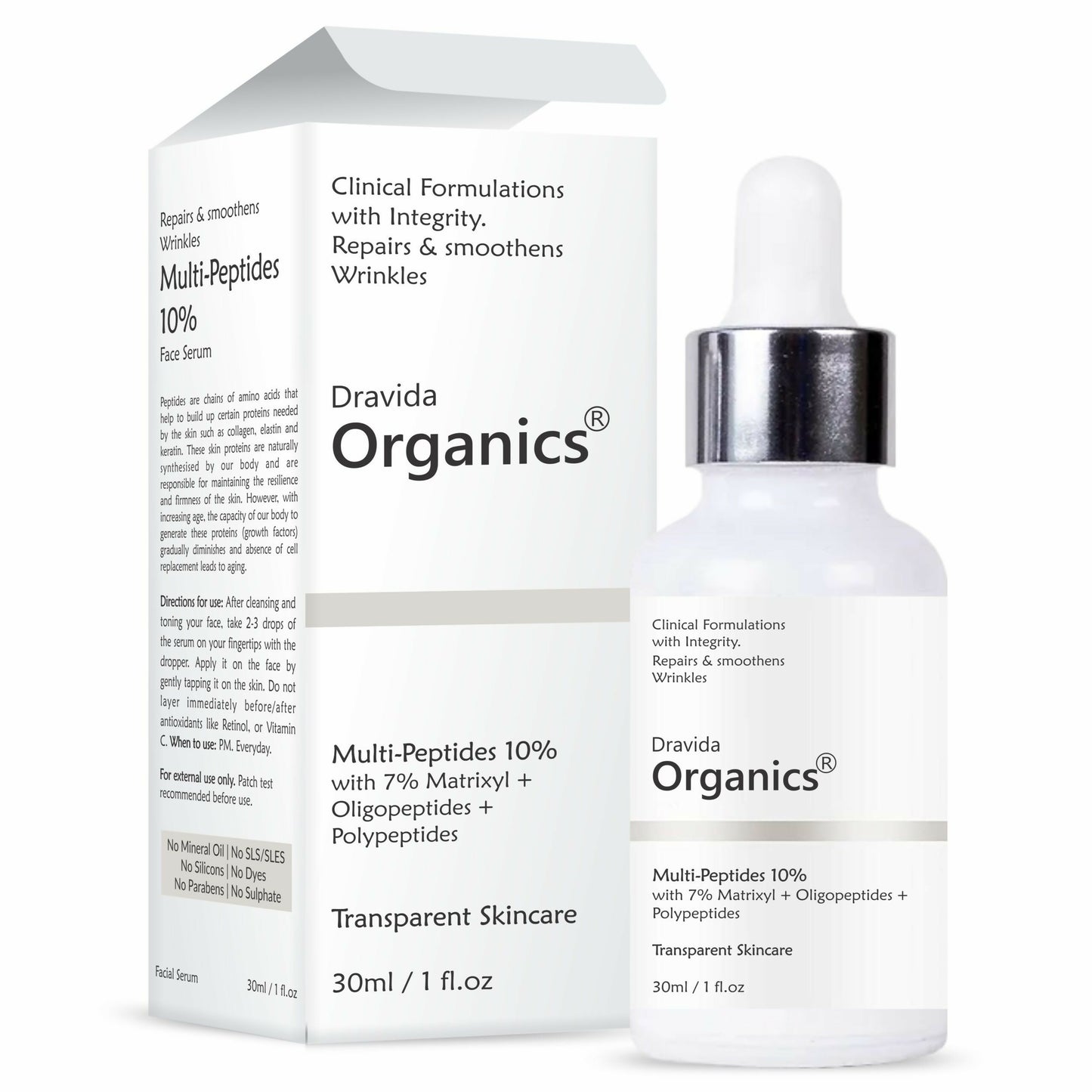 Dravida Organics Multi Peptide Anti Aging Night Serum - Dista