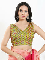 Thumbnail for Joban Fashion Liril Silk Padded Blouse With V Neck Sleeveless - Distacart