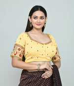 Thumbnail for Joban Fashion Women's Light Yellow Embroidered Stitched Blouse