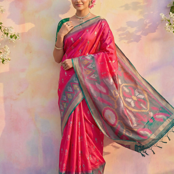 Shree Shyam Fashion Pink Soft Silk Saree - Distacart