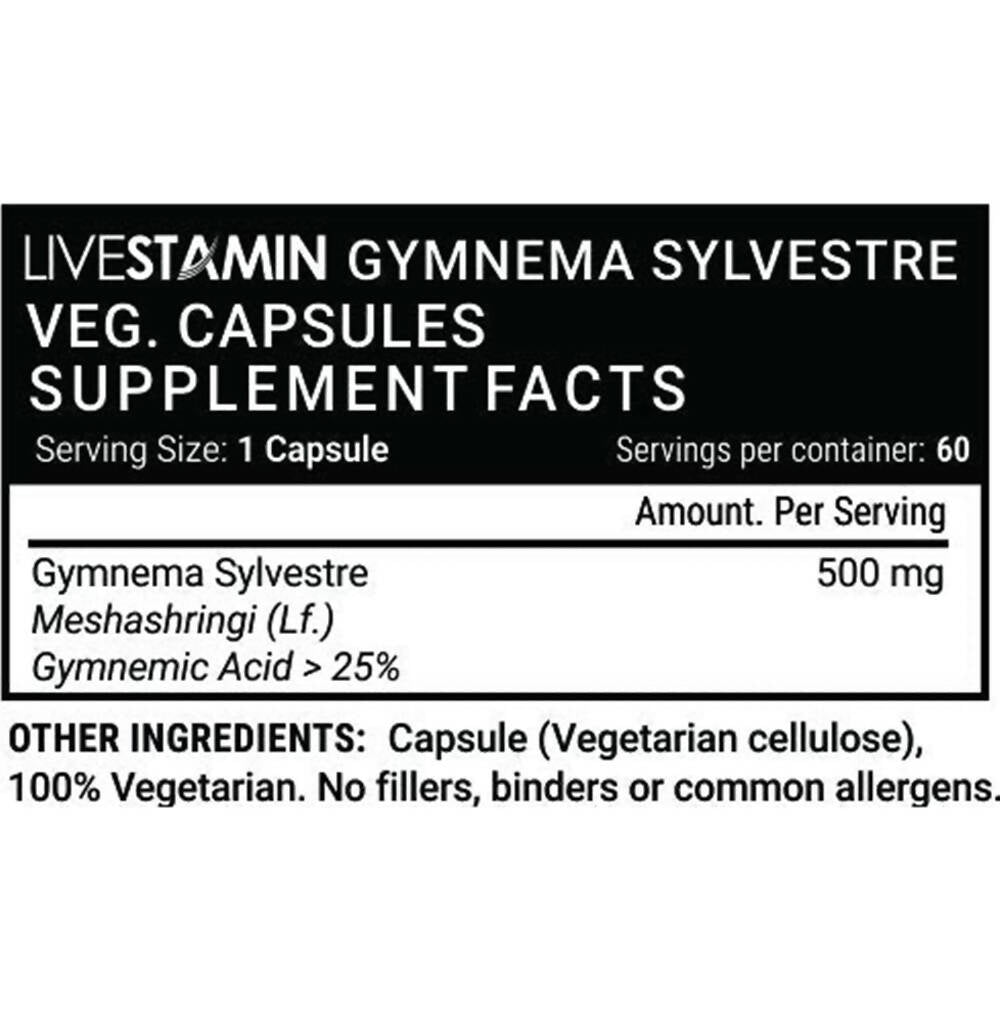 Livestamin Gymnema Sylvestre Capsules - Limited Time Offer - Distacart