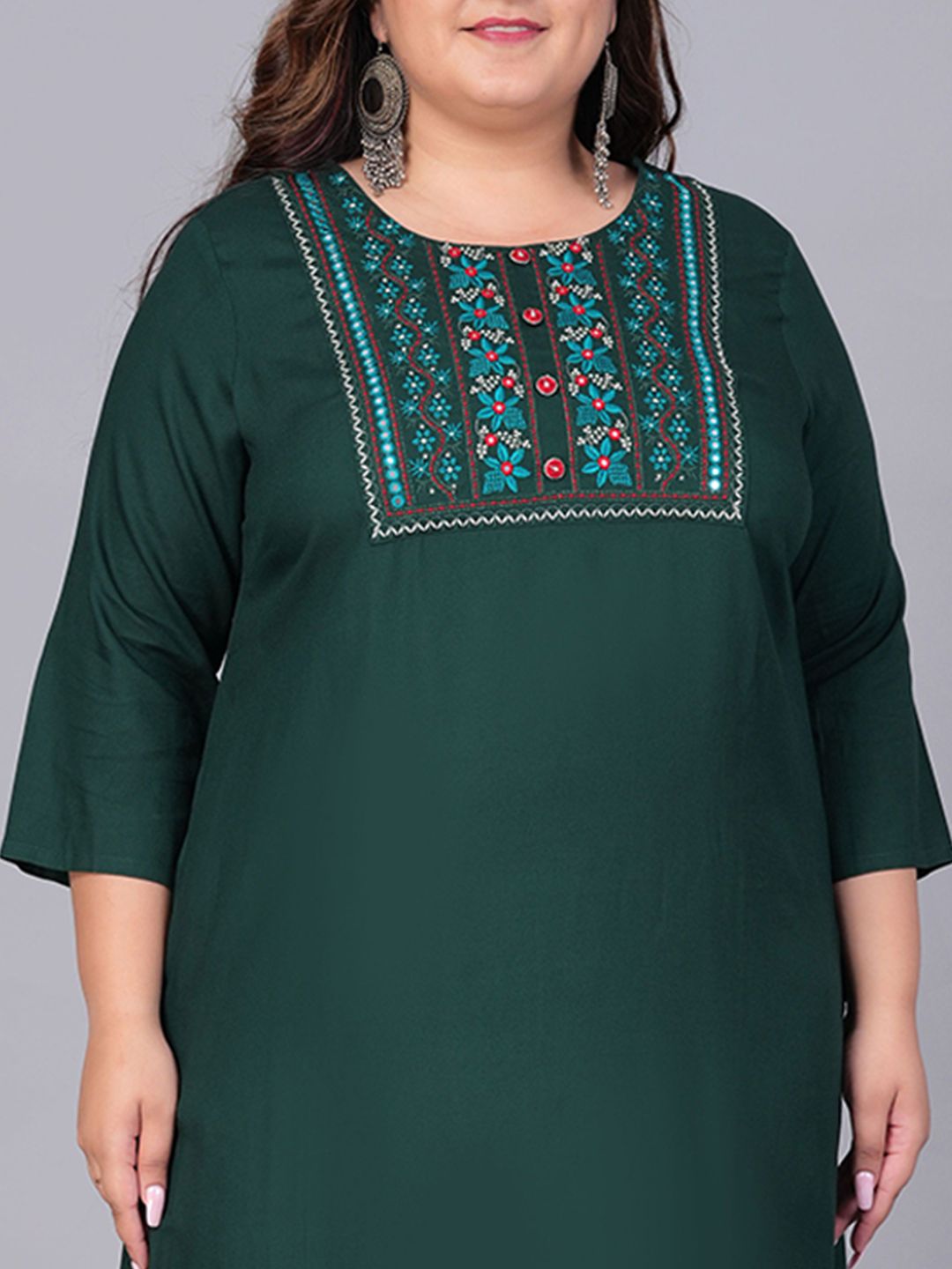 Sztori Women Yoke Design Thread Work Kurta - Distacart