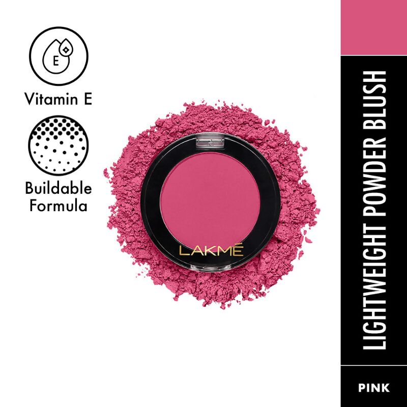 Lakme Face It Blush - Flushed Pink - Distacart