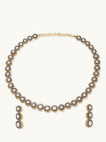 Thumbnail for Nuyug 22K Gold-Plated Crystal Stone Studded Necklace Set