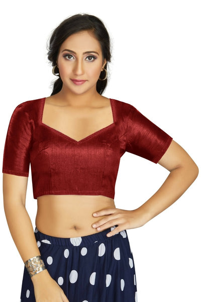 Aastha Fashion Women's Maroon Art Silk Designer Traditional Readymade Blouse - Distacart