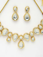 Thumbnail for NVR Women's Gold Kundan-Studded Handcrafted Jewellery Set - Distacart