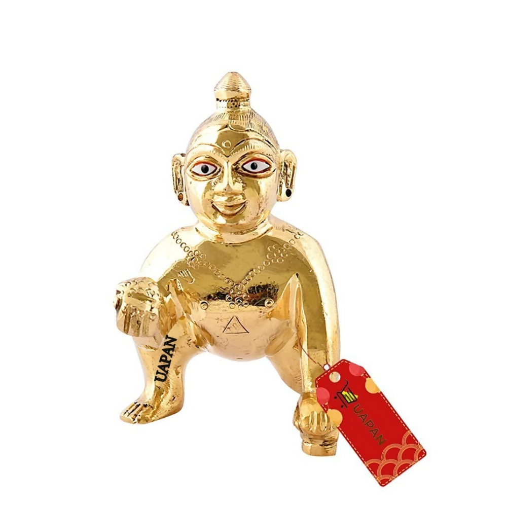UAPAN Brass Laddu Gopal Idol - 14 Cm - Dista