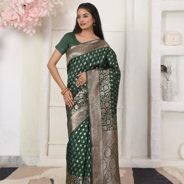 Astita Lichi Silk Blue Saree