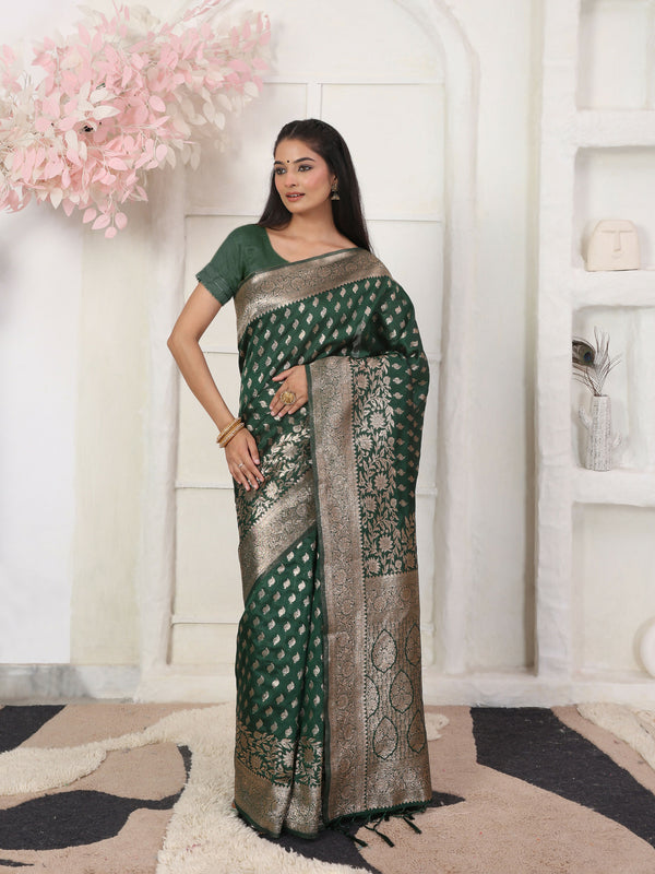 Astita Lichi Silk Blue Saree