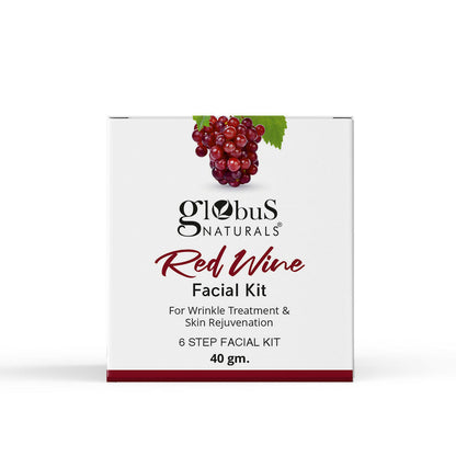 Globus Naturals Anti-Ageing Red Wine 6 Step Facial Kit - Distacart