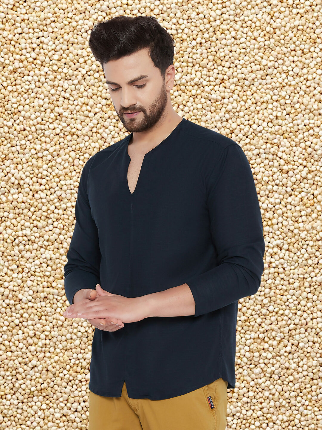 Even Apparels Men's Pure Cotton Blue Kurta - Distacart