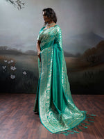 Thumbnail for Shree Shyam Fashion Rama Silk Blend Saree - Distacart