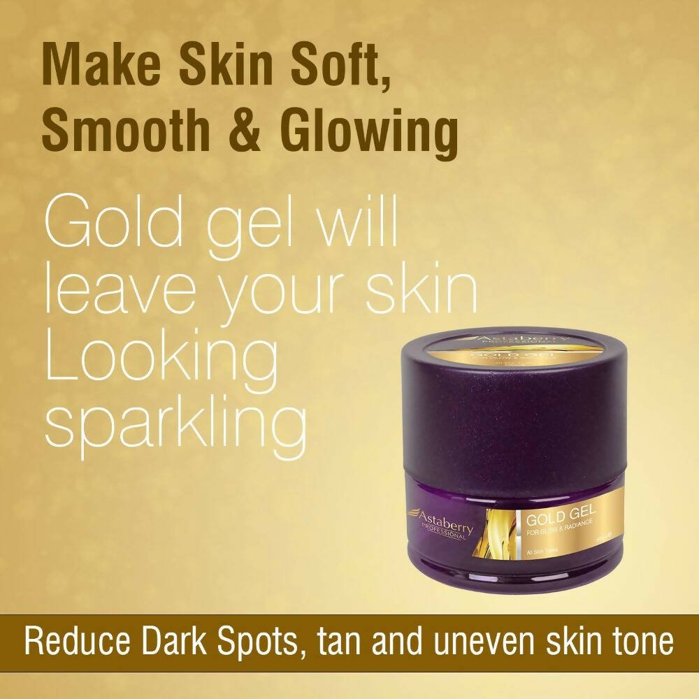 Astaberry Professional Gold Face Gel for Glow & Radiance - Distacart
