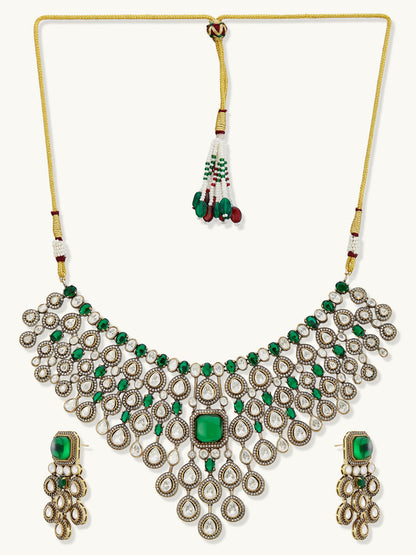 Nuyug Ethereal Kundan Necklace Set - Distacart